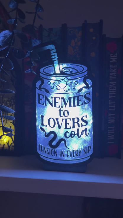 Enemies to Lovers Soda Can Light Up Book Nook