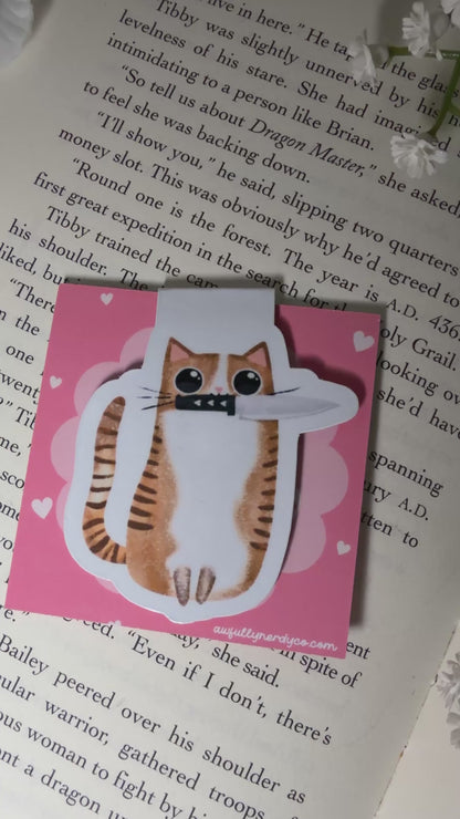 Killer Kitty Dual Sided Magnetic Bookmark