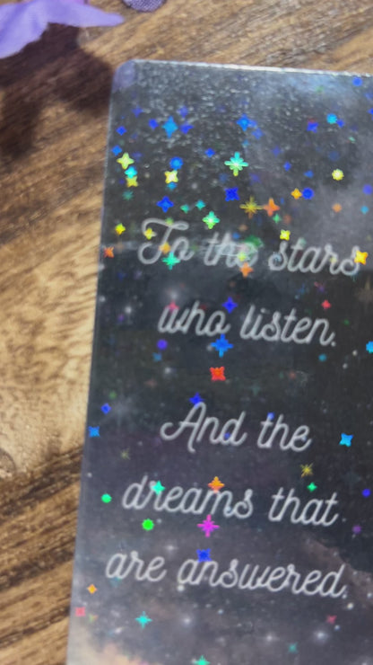 To The Stars Who Listen… ACOTAR Laminated Cardstock Bookmark