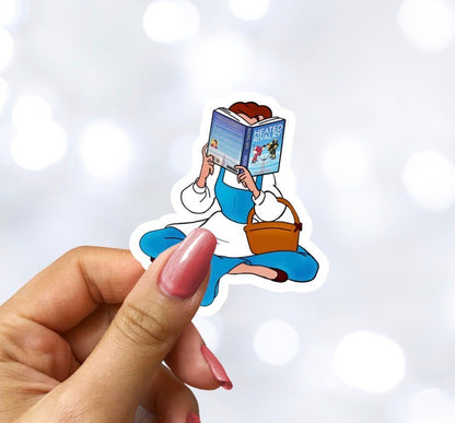 Princess Reading Heated Rivalry Laminated Sticker - Awfullynerdy.co