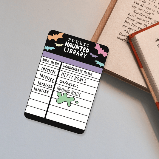Public Haunted Library Bookmark - Awfullynerdy.co