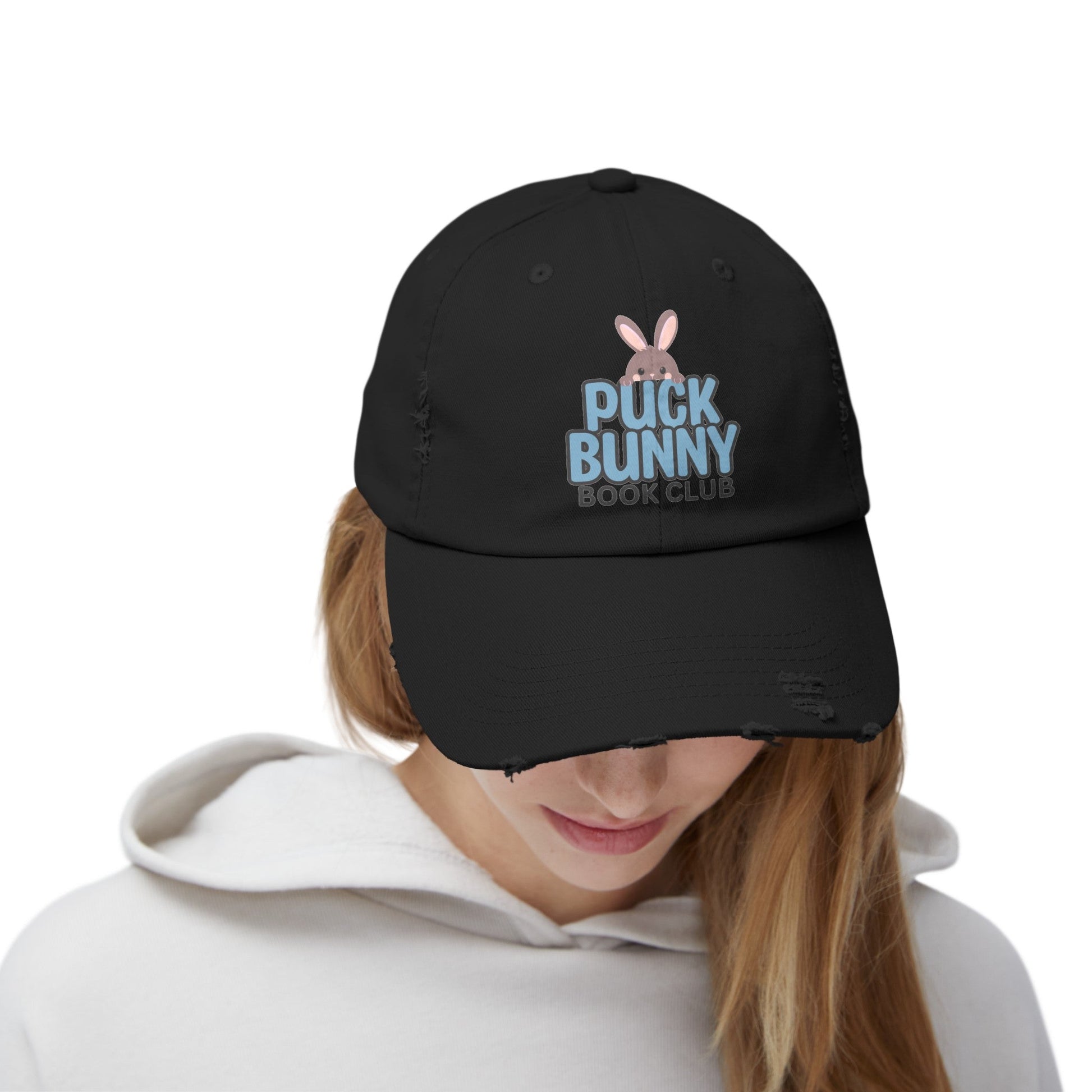 Puck Bunny Book Club Distressed Cap - Awfullynerdy.co