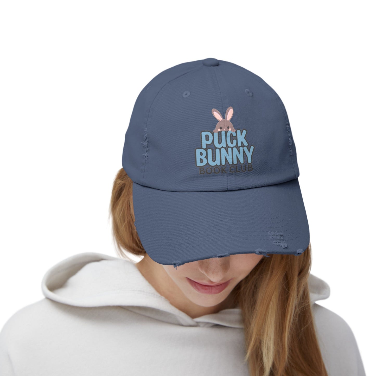 Puck Bunny Book Club Distressed Cap - Awfullynerdy.co