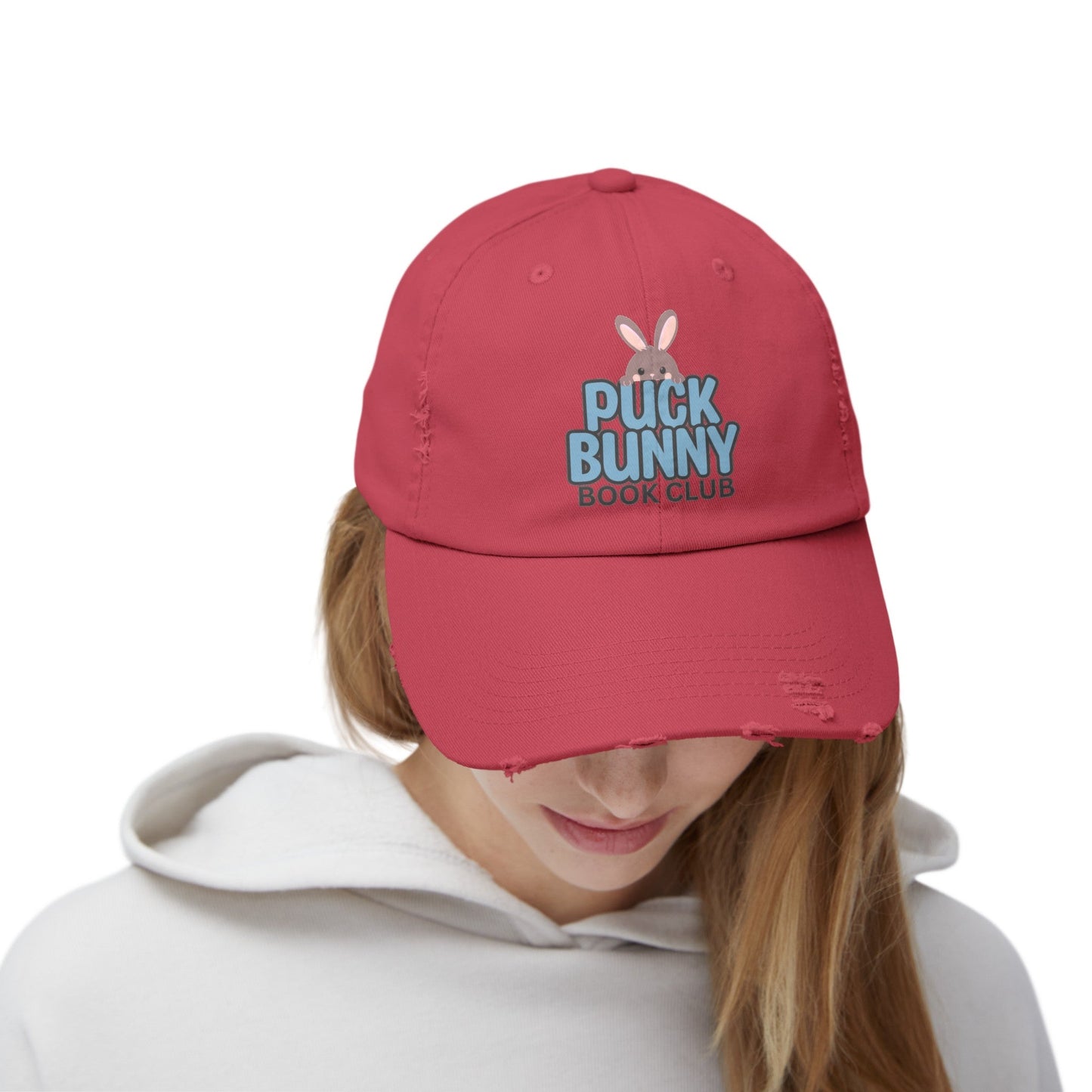 Puck Bunny Book Club Distressed Cap - Awfullynerdy.co