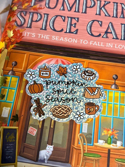 Pumpkin Spice Season glitter Sticker - Awfullynerdy.co