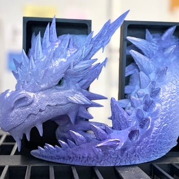Purple - Blue Ice Dragon Dual Book Nooks - Awfullynerdy.co