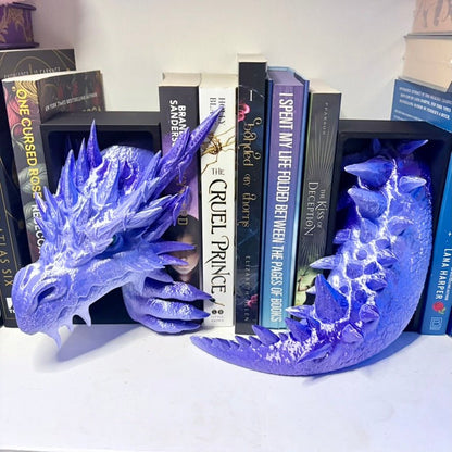 Purple - Blue Ice Dragon Dual Book Nooks - Awfullynerdy.co