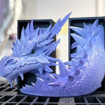 Purple - Blue Ice Dragon Dual Book Nooks - Awfullynerdy.co