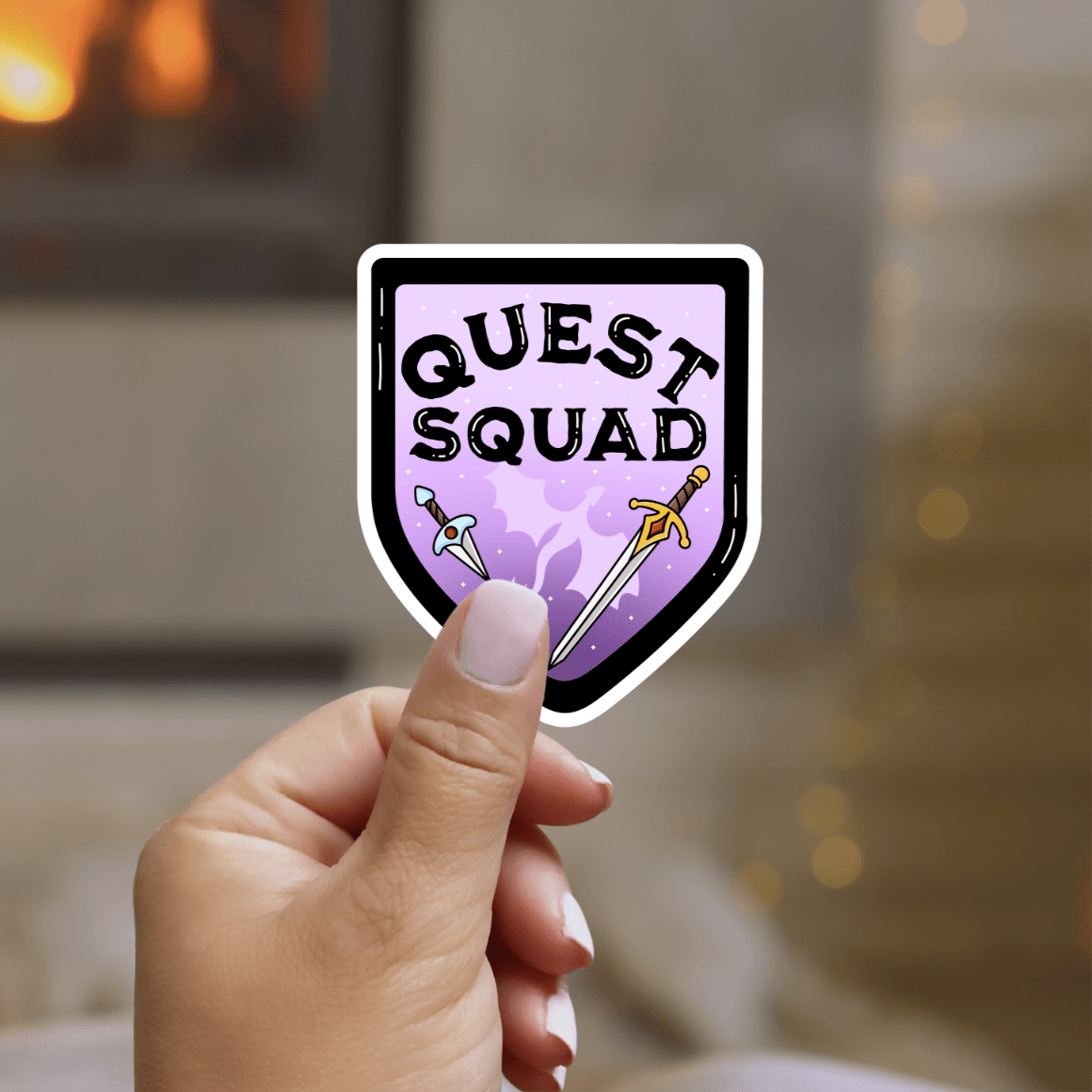 Quest Squad Badge Sticker - Awfullynerdy.co