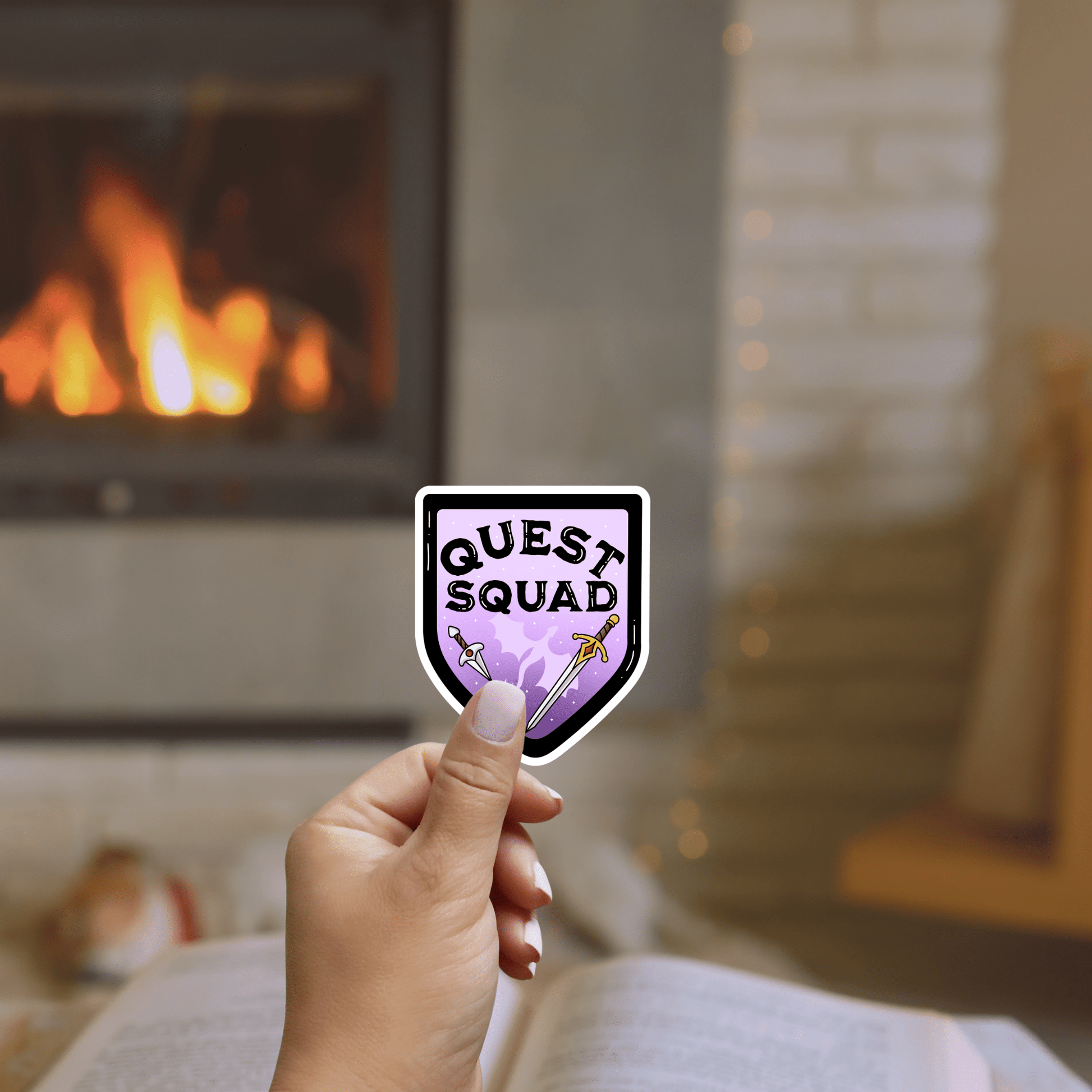 Quest Squad Badge Sticker - Awfullynerdy.co