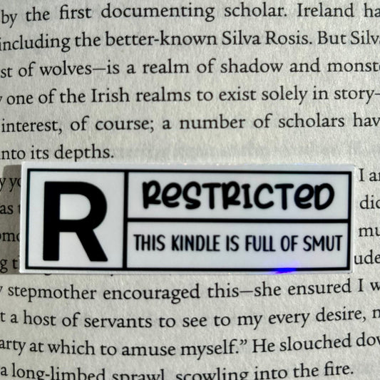 Rated R Restricted Kindle is Full of Smut Sticker - Awfullynerdy.co