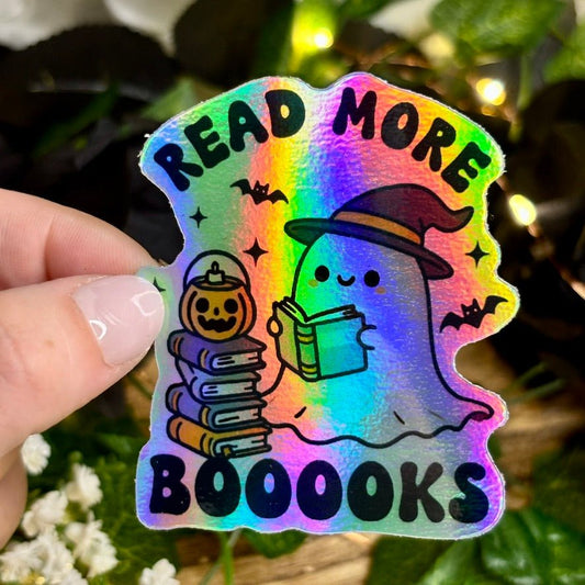 Read More BOOOOOKS Holographic Sticker - Awfullynerdy.co