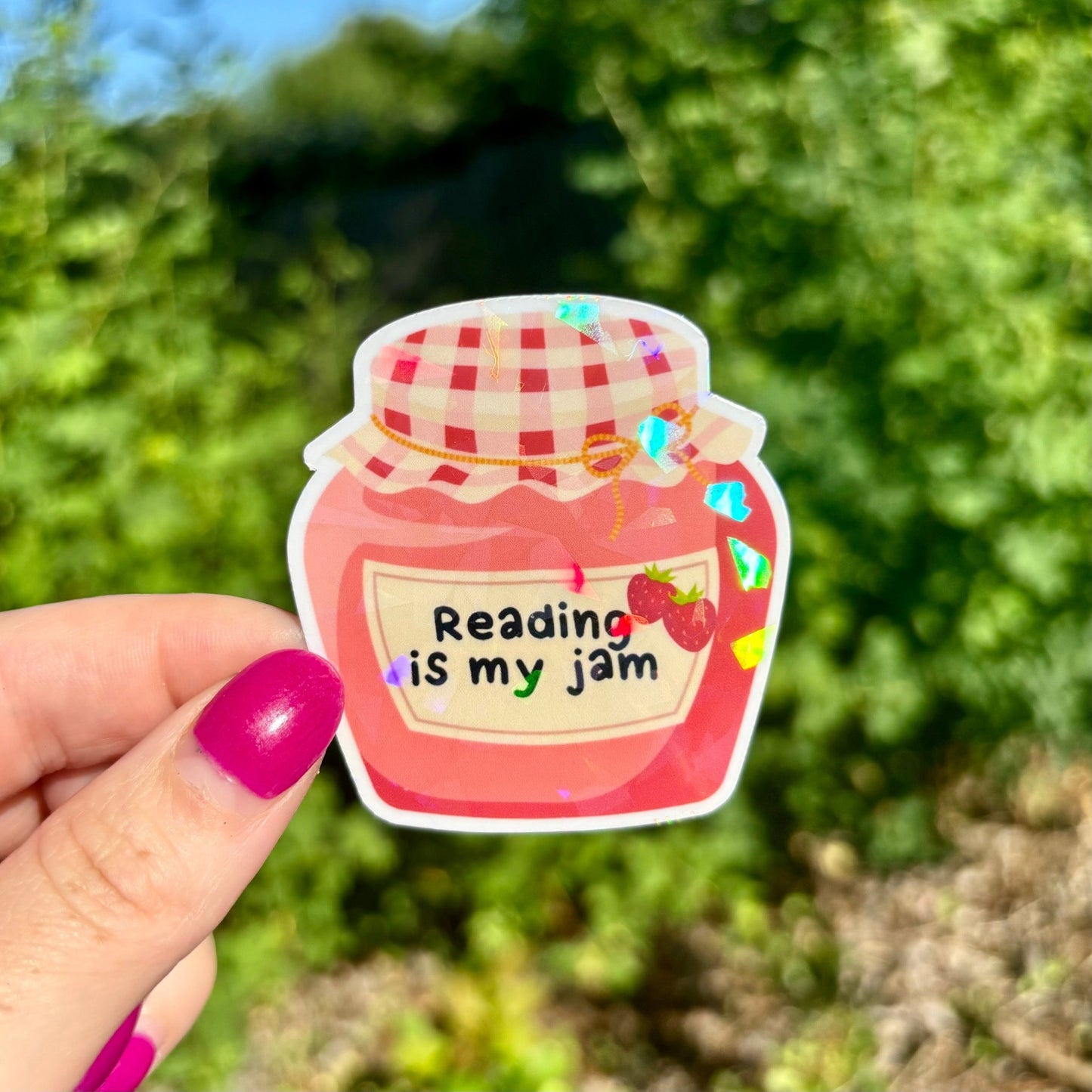 Reading is My Jam Sticker - Awfullynerdy.co