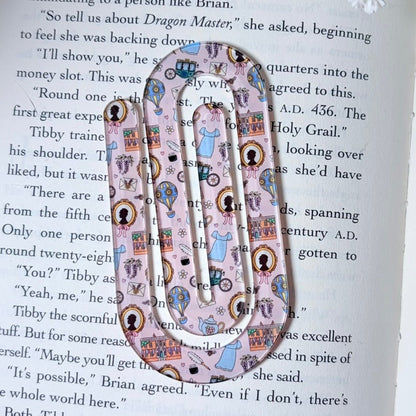 Regency Era Pink Lady Wistledown Jumbo Acrylic Paperclip Sublimated Bookmark – Bookish Page Holder - Awfullynerdy.co