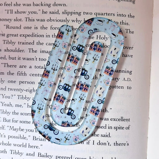 Regency Era Tea and Carriage Jumbo Acrylic Paperclip Sublimated Bookmark – Bookish Page Holder - Awfullynerdy.co
