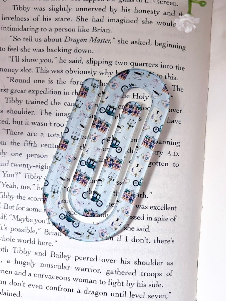 Regency Era Tea and Carriage Jumbo Acrylic Paperclip Sublimated Bookmark – Bookish Page Holder - Awfullynerdy.co