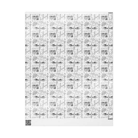 Romantasy Gift Wrapping Paper, Perfect for Birthdays, Holidays, Special Occasions, Artistic Gift Wrap, Unique Present Decor - Awfullynerdy.co