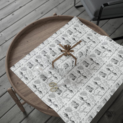 Romantasy Gift Wrapping Paper, Perfect for Birthdays, Holidays, Special Occasions, Artistic Gift Wrap, Unique Present Decor - Awfullynerdy.co