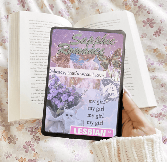 Sapphic Romance Kindle Insert - Three Sizes - Optional Lamination - Awfullynerdy.co