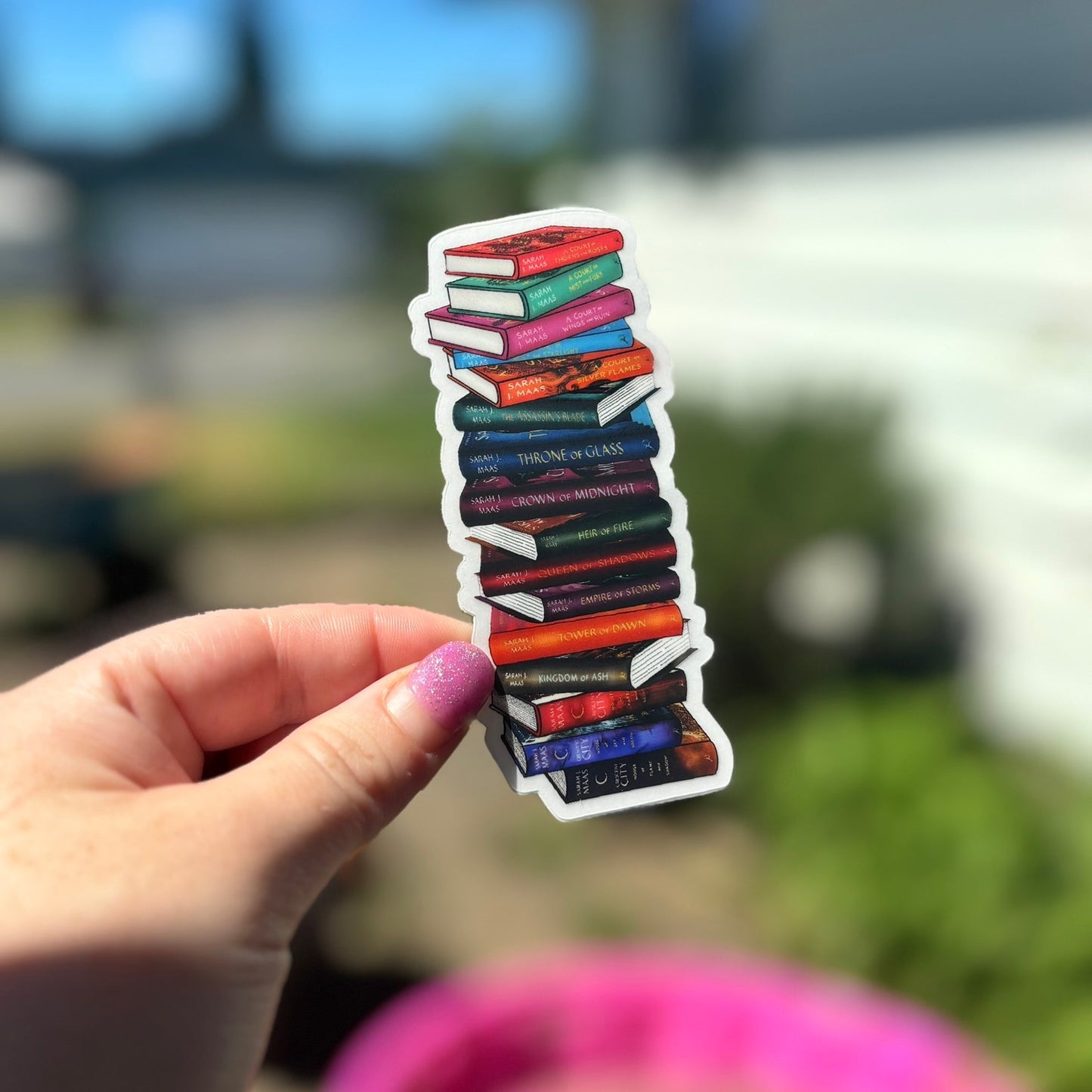 Sarah J Maas Books Bookstack Sticker - Awfullynerdy.co