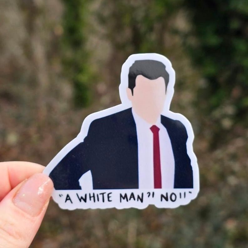 Schmidt A White Man No Sticker - Awfullynerdy.co