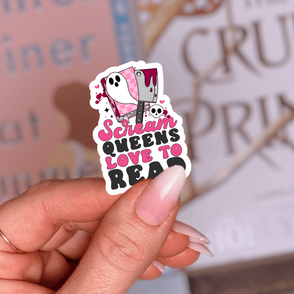 Scream Queens Love to Read Laminated Sticker - Awfullynerdy.co