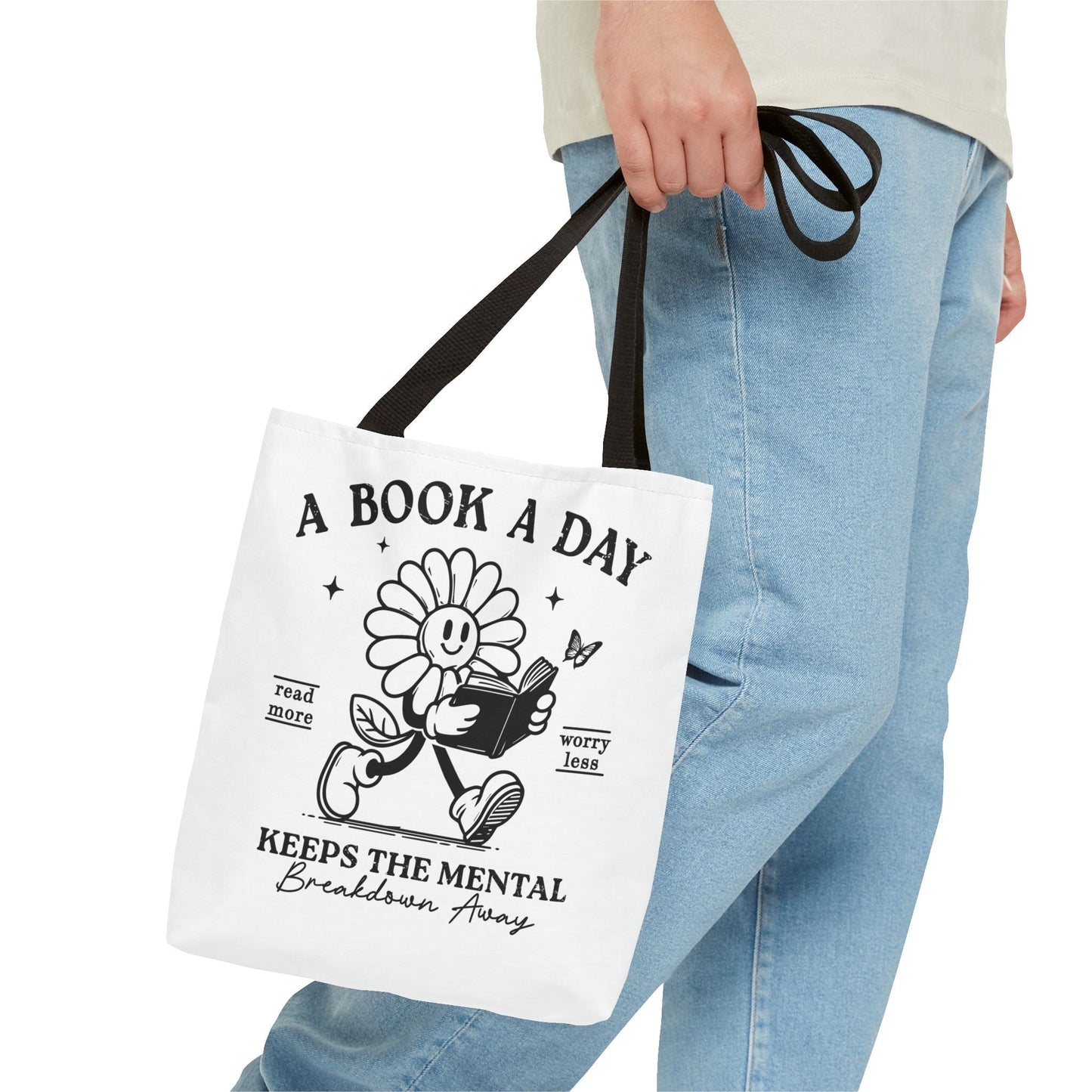 Self Care Tote Bag - Reading Inspirational Book Lover Gift Carryall, Library Bookworm Reusable Shopping Bag, Literary Quote Shoulder Bag, - Awfullynerdy.co