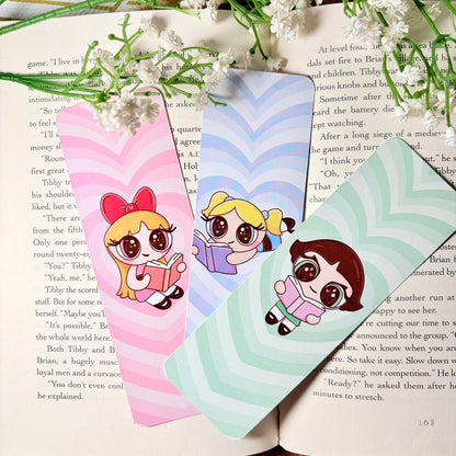 Set of 3 Girl Power Dual - Sided Matte Cardstock Bookmark - Awfullynerdy.co