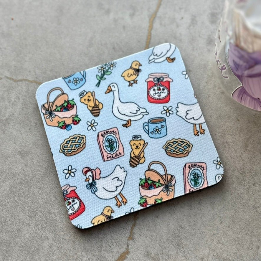 Silly Goose Book Club Coasters - Set of 2 - Awfullynerdy.co
