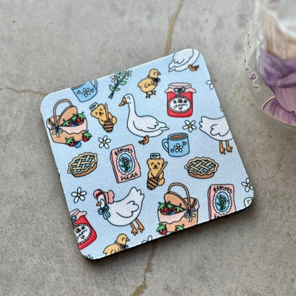 Silly Goose Book Club Coasters - Set of 2 - Awfullynerdy.co