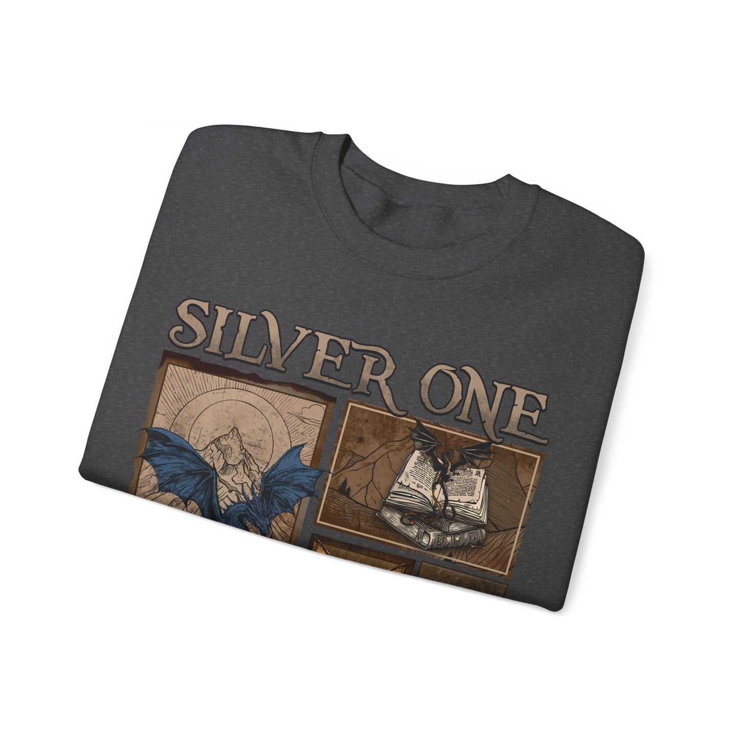 Silver One Fourth Wing Heavy Blend™ Crewneck Sweatshirt - Awfullynerdy.co