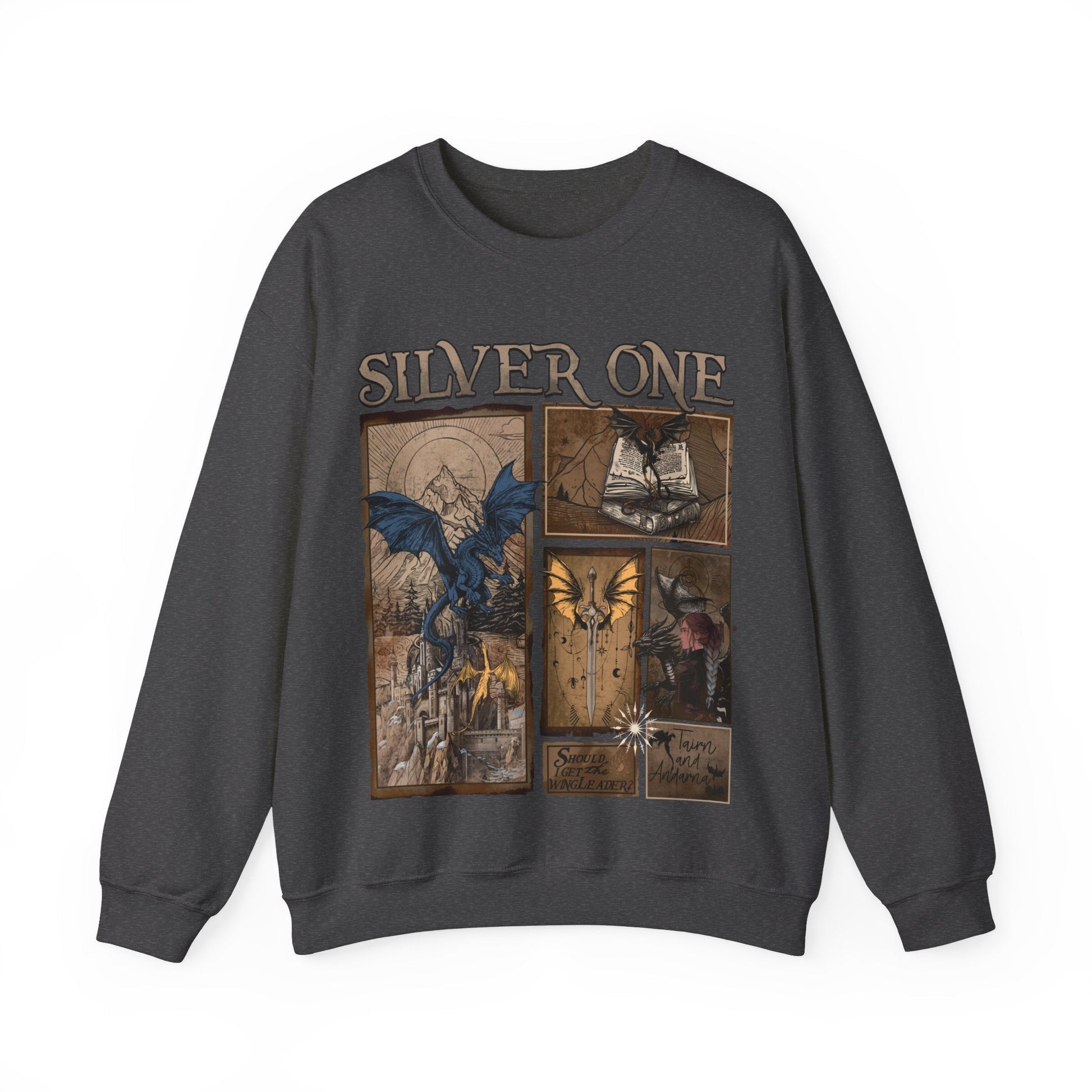 Silver One Fourth Wing Heavy Blend™ Crewneck Sweatshirt - Awfullynerdy.co