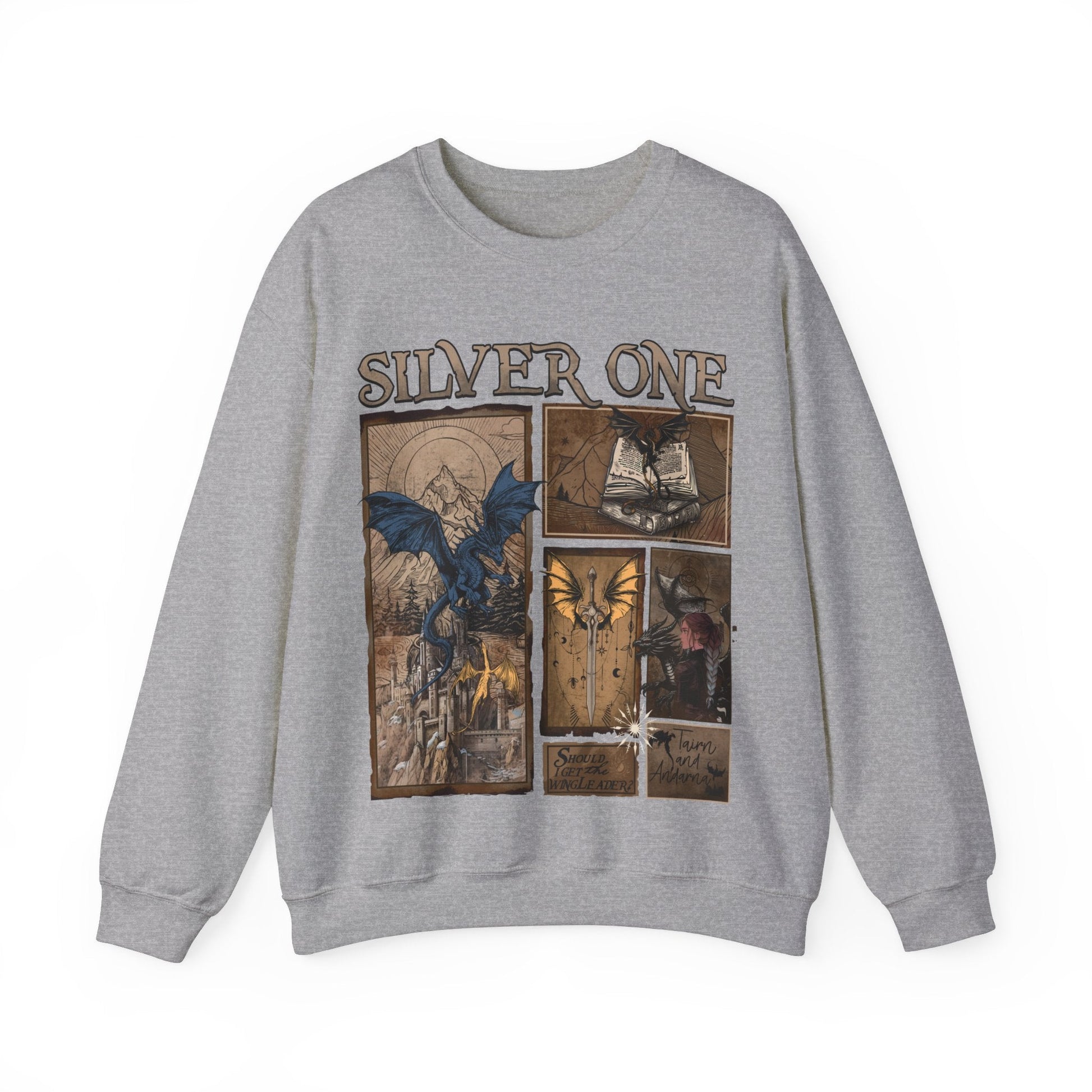 Silver One Fourth Wing Heavy Blend™ Crewneck Sweatshirt - Awfullynerdy.co