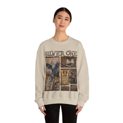 Silver One Fourth Wing Heavy Blend™ Crewneck Sweatshirt - Awfullynerdy.co