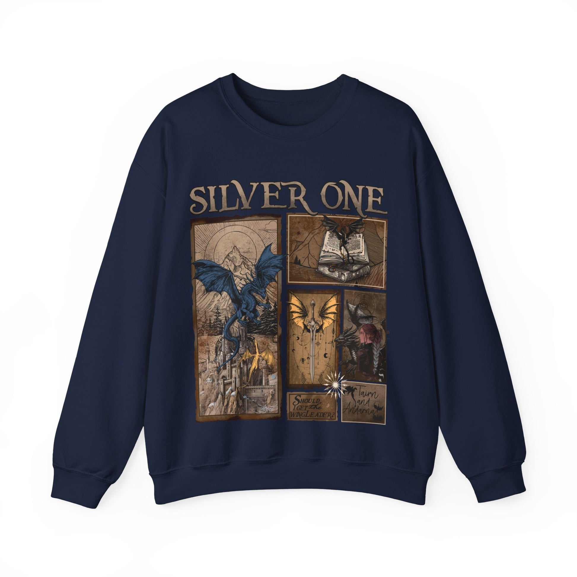 Silver One Fourth Wing Heavy Blend™ Crewneck Sweatshirt - Awfullynerdy.co