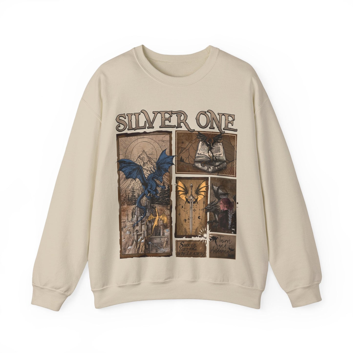 Silver One Fourth Wing Heavy Blend™ Crewneck Sweatshirt - Awfullynerdy.co