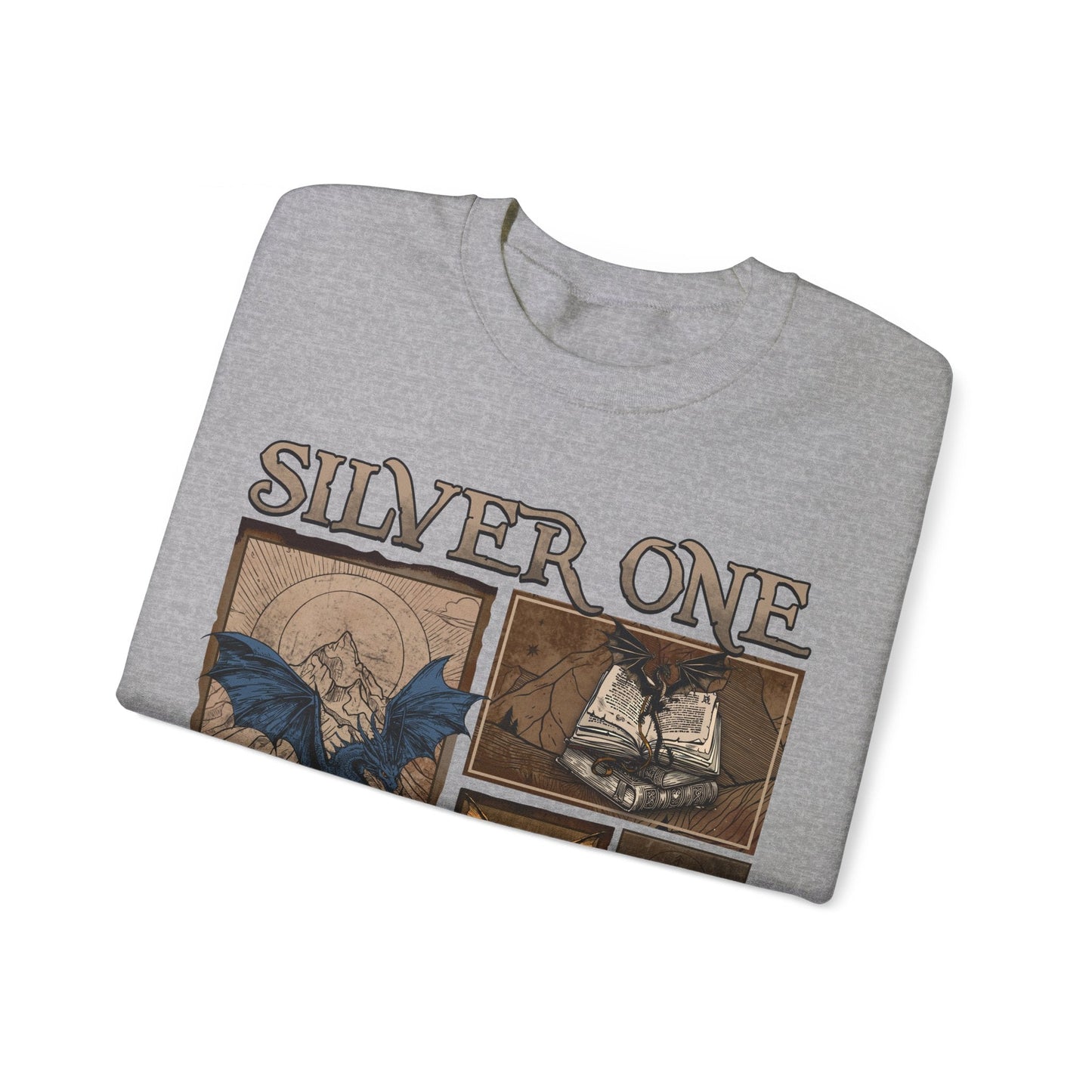 Silver One Fourth Wing Heavy Blend™ Crewneck Sweatshirt - Awfullynerdy.co