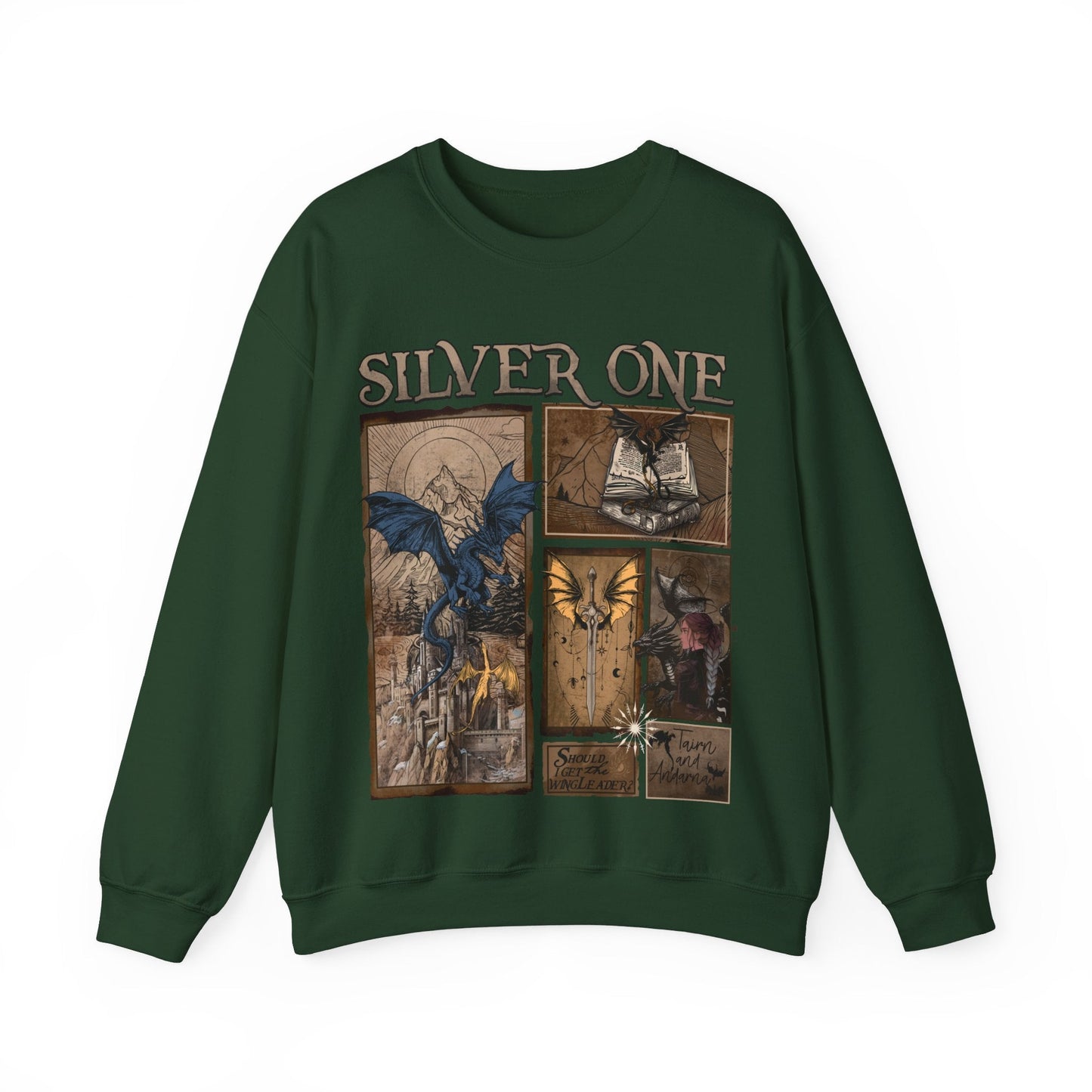 Silver One Fourth Wing Heavy Blend™ Crewneck Sweatshirt - Awfullynerdy.co