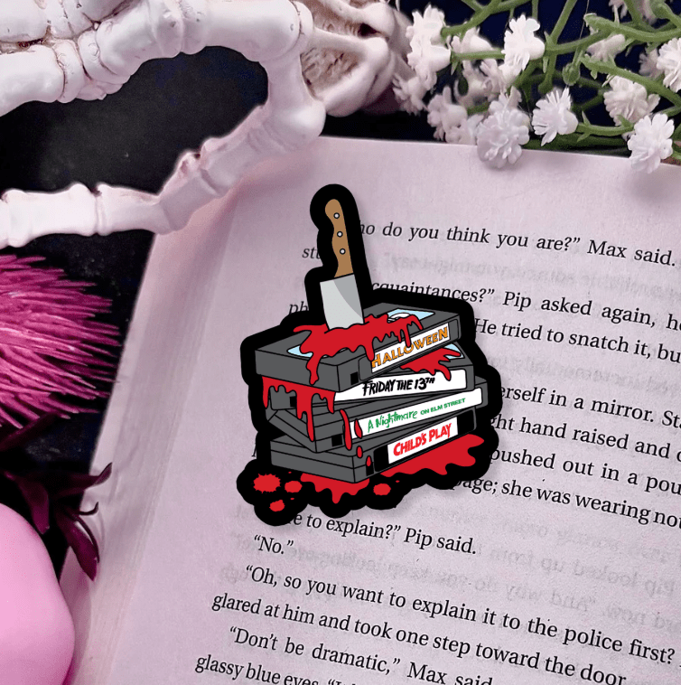 Slasher Films Matte Vinyl Sticker – Durable Waterproof Bookish Decal - Awfullynerdy.co