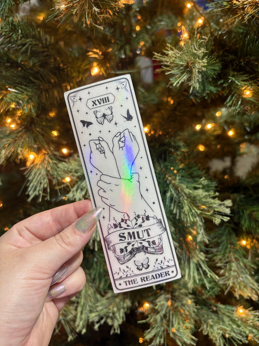 Smut Tarot Card Black and White Holographic Bookmark - Awfullynerdy.co