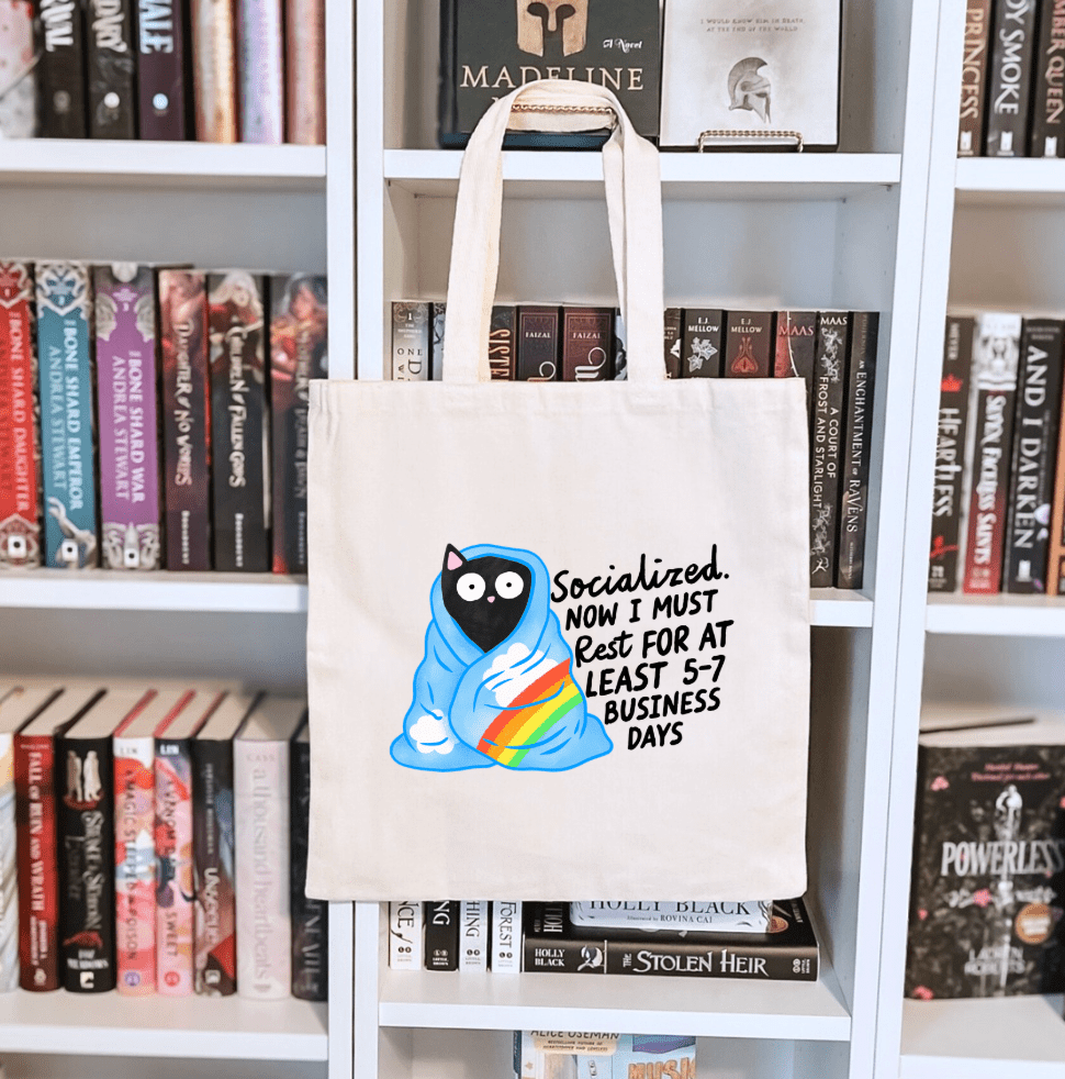 Socialized Now I Must Rest Sublimated Canvas Tote Bag - Awfullynerdy.co