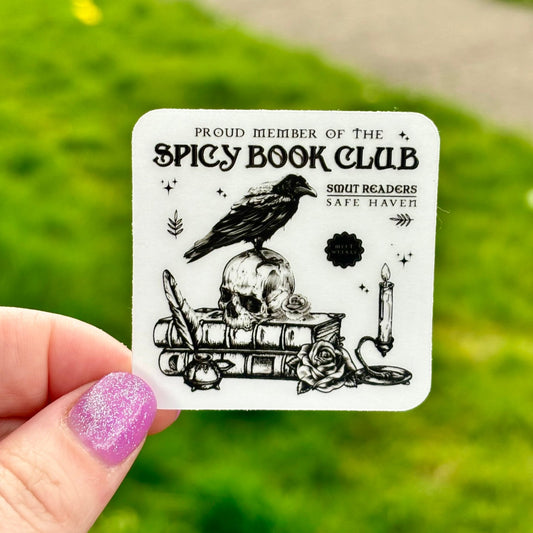 Spicy Book Club Clear Sticker - Awfullynerdy.co