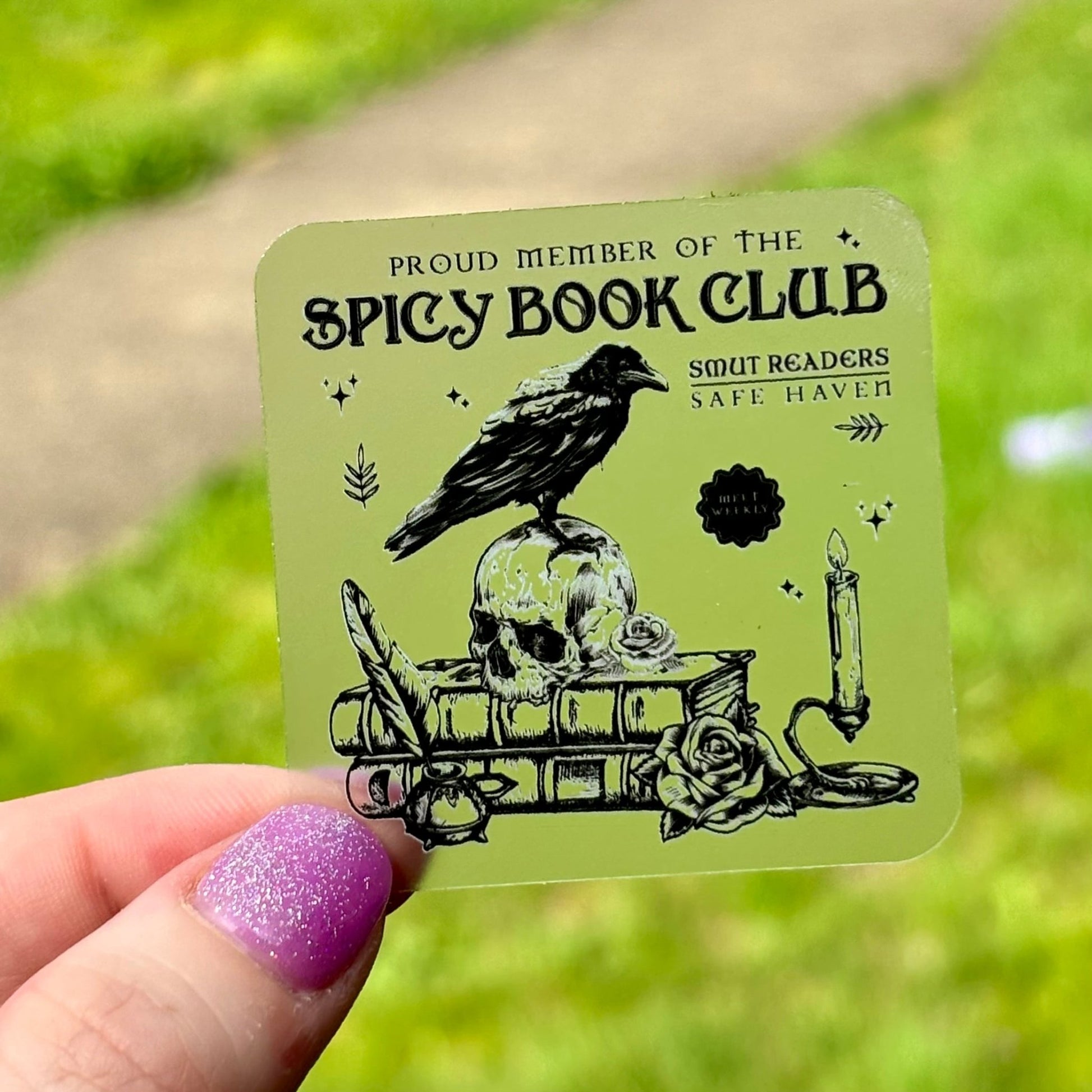 Spicy Book Club Clear Sticker - Awfullynerdy.co