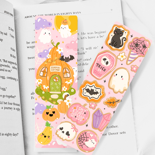 Spooky Cute Cookies Dual - Sided Matte Cardstock Bookmark - Awfullynerdy.co