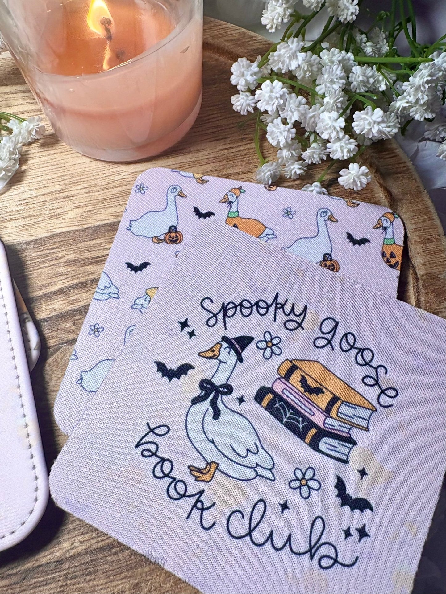 Spooky Goose Book Club Coasters - Set of 2 - Awfullynerdy.co