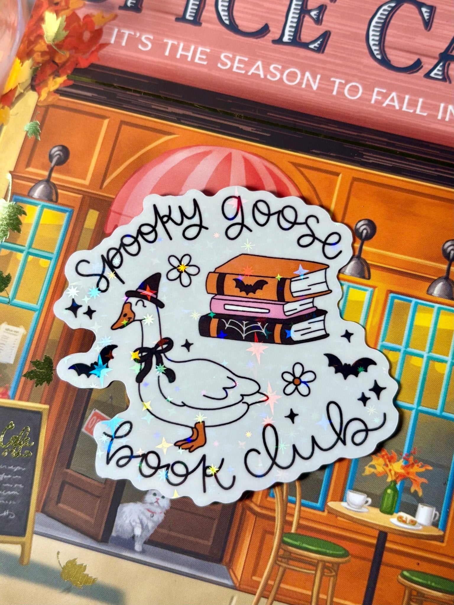 Spooky Goose Book Club Sticker - Awfullynerdy.co
