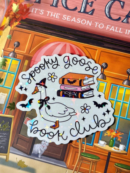 Spooky Goose Book Club Sticker - Awfullynerdy.co