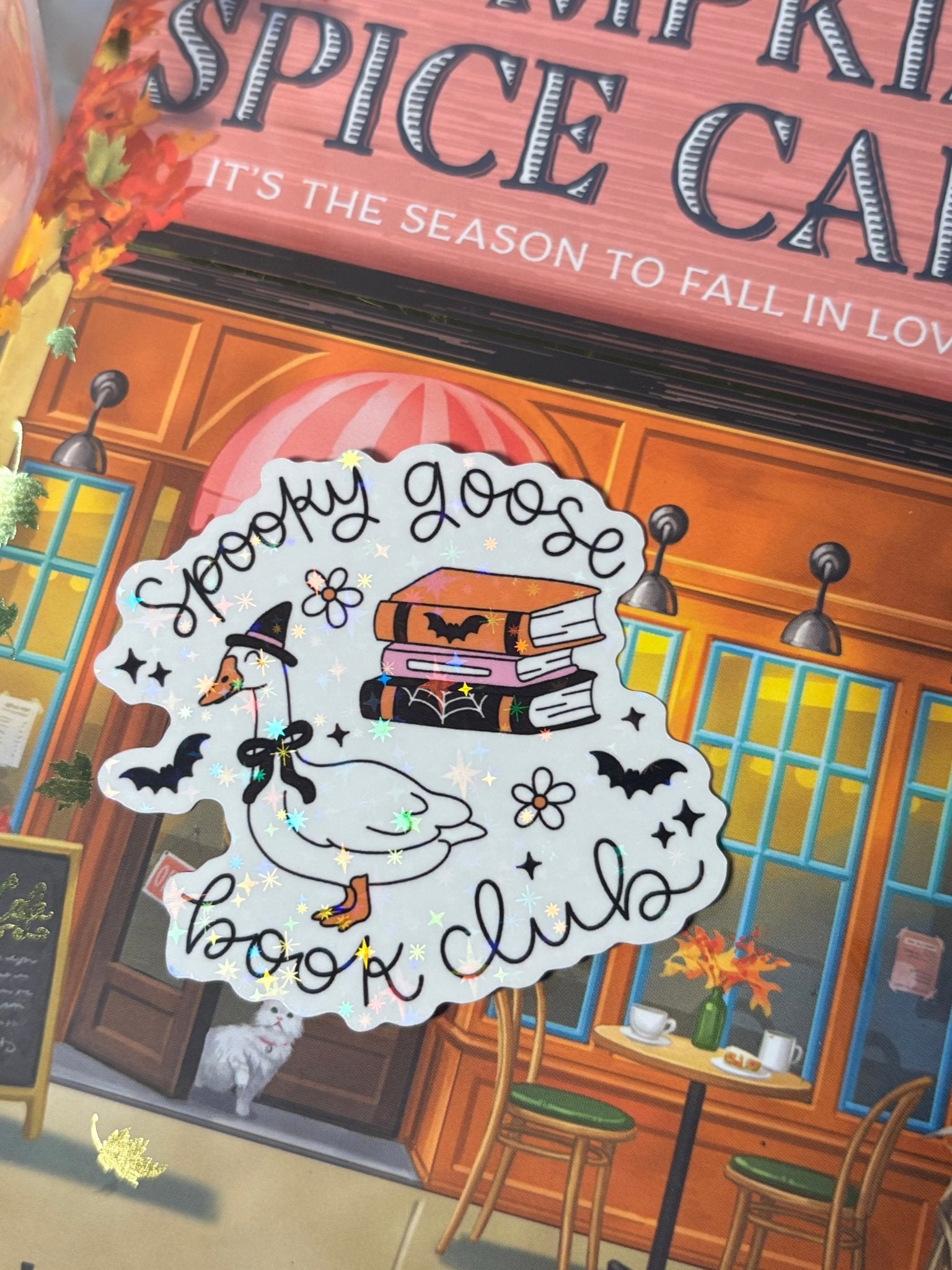 Spooky Goose Book Club Sticker - Awfullynerdy.co