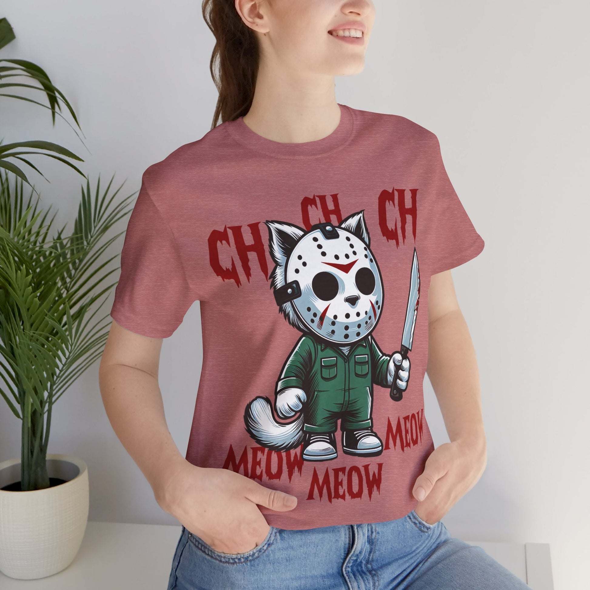 Spooky Horror Thriller Cat Unisex Jersey Short Sleeve Tee - Awfullynerdy.co