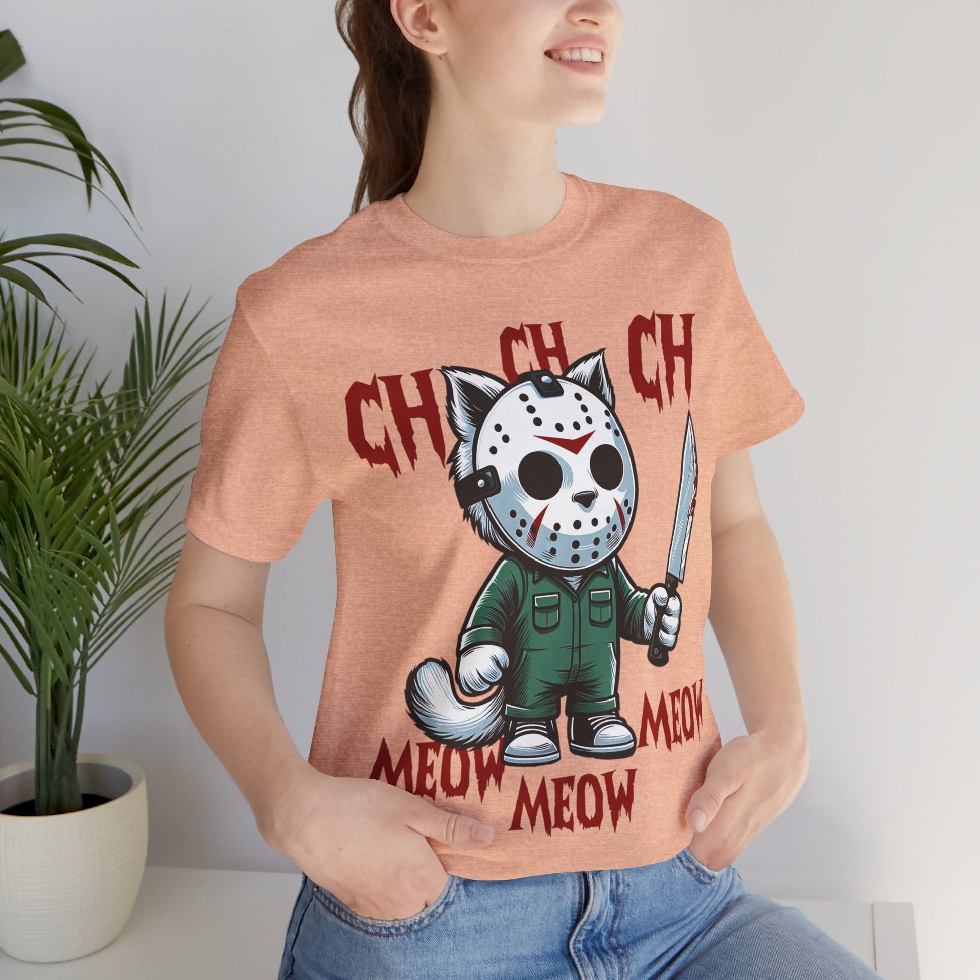 Spooky Horror Thriller Cat Unisex Jersey Short Sleeve Tee - Awfullynerdy.co